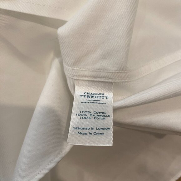 Charles Tyrwhitt Non-Iron Extra Slim Fit Dress Shirt – White – 16/33 - Picture 6 of 8